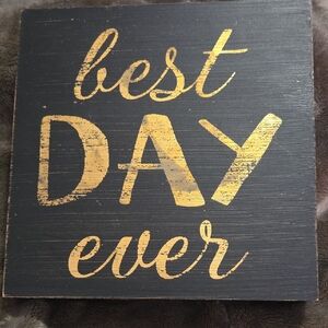 Gold and Black Inspirational Wall Art